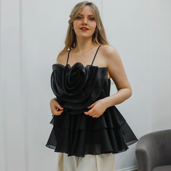 Топ из органзы черный, Италия