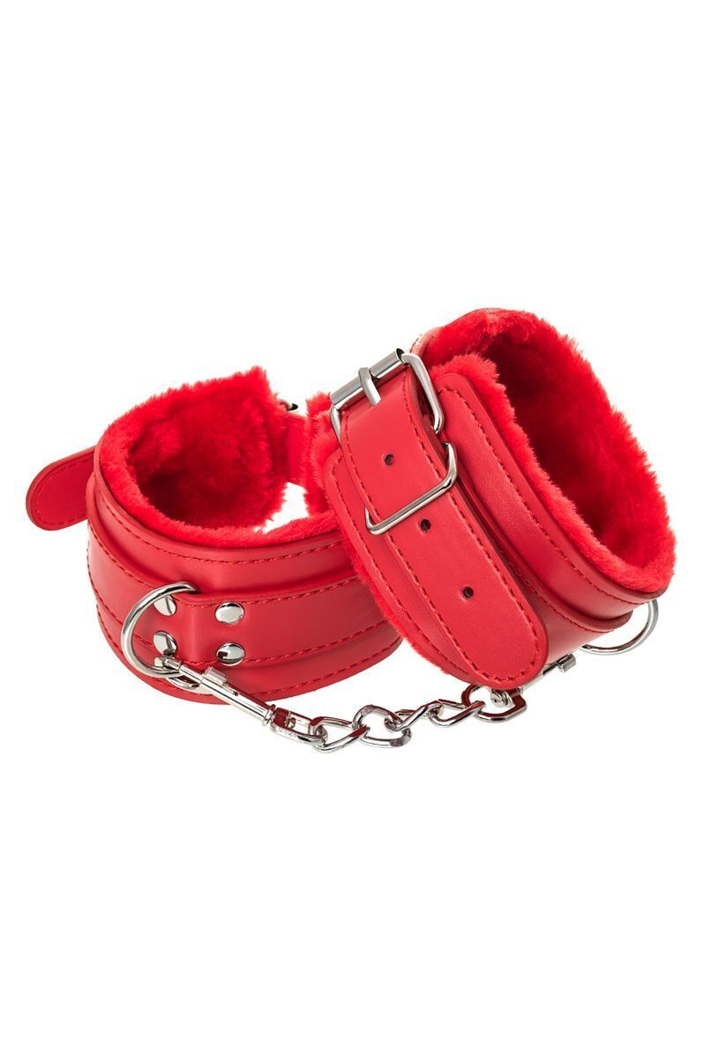 Красные оковы Anonymo из искусственной кожи (Цвет: красный)