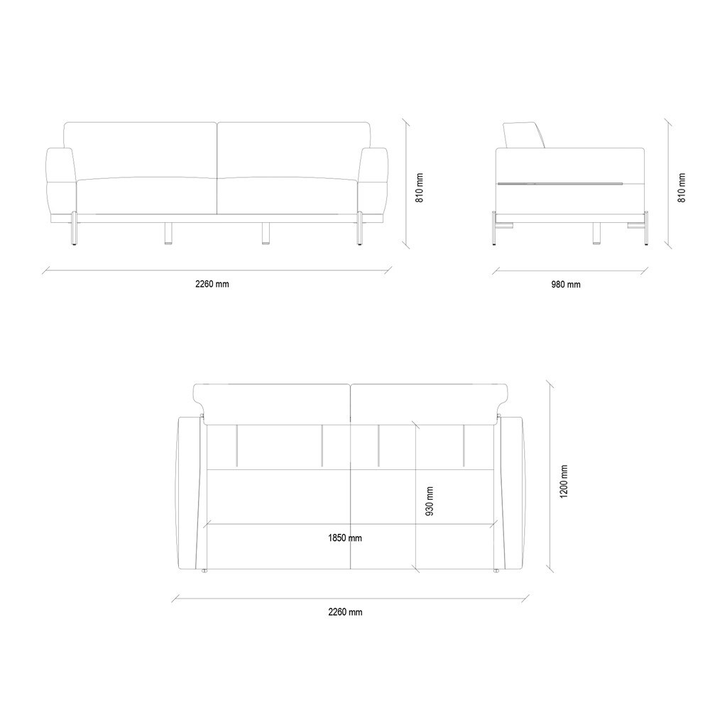 Диван кровать трехместный ENZA HOME TERRA EH68013