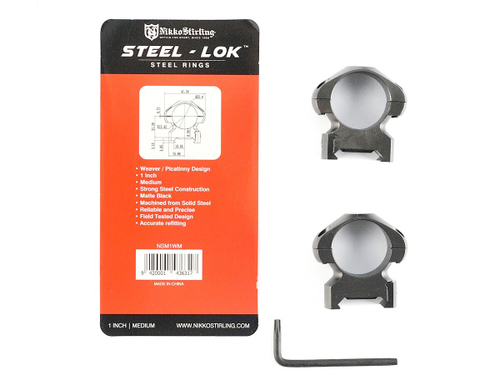 Кольца Nikko Stirling Diamond 25.4мм, средние, сталь