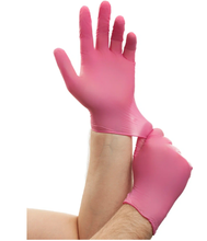 Перчатки одноразовые нитриловые неопудренные Розовые
