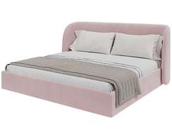 Кровать двуспальная Classic 200 см (розовый, велюр)