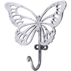 Крючок Бабочка Эир большой Античное серебро