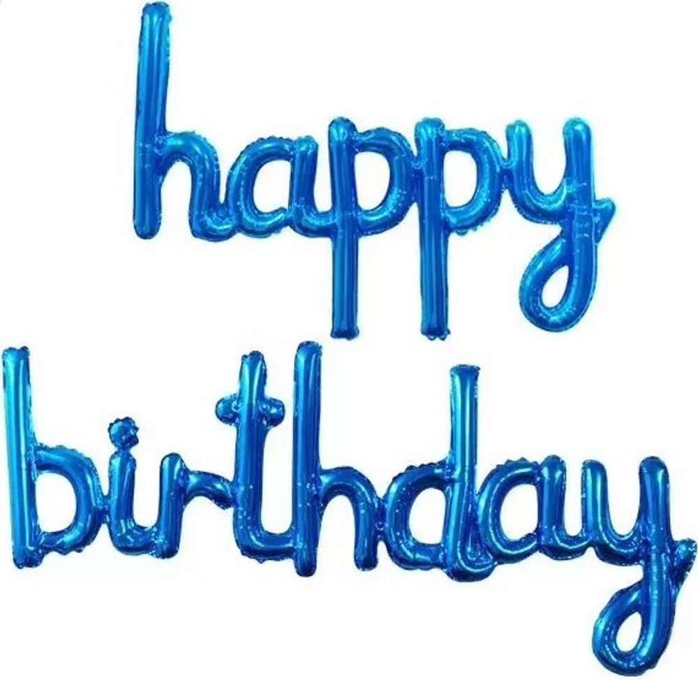 Набор мини-букв "Happy Birthday" синий
