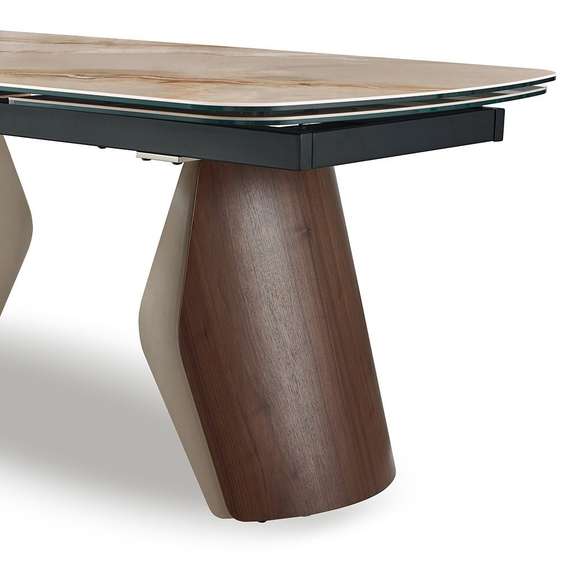 Раздвижной стол Shelf, 180-270х100 см, глянцевая керамика