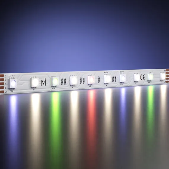 Светодиодная лента   Ультра 24В 5050 14,4Вт/м Цветная (RGB)+W 4000К 5м IP 20 201133 Led Strip 201133