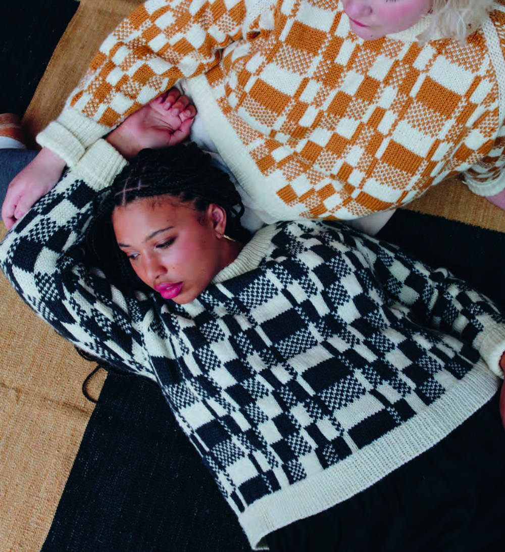 Описание по вязанию джемпера спицами "Polyrhythm"