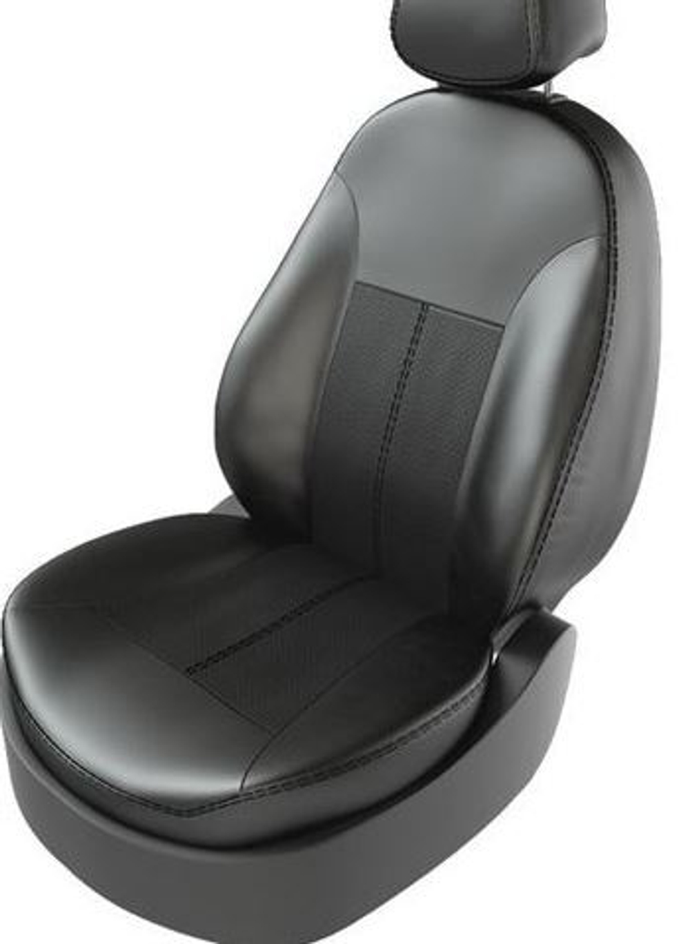 Чехлы на сидения CarFashion «ATOM VAN JACQUARD» 11102 - Экокожа -черный/черный перфор/шов черный