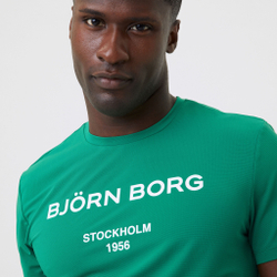 Мужское теннисное поло Björn Borg Print T-Shirt Men - Green
