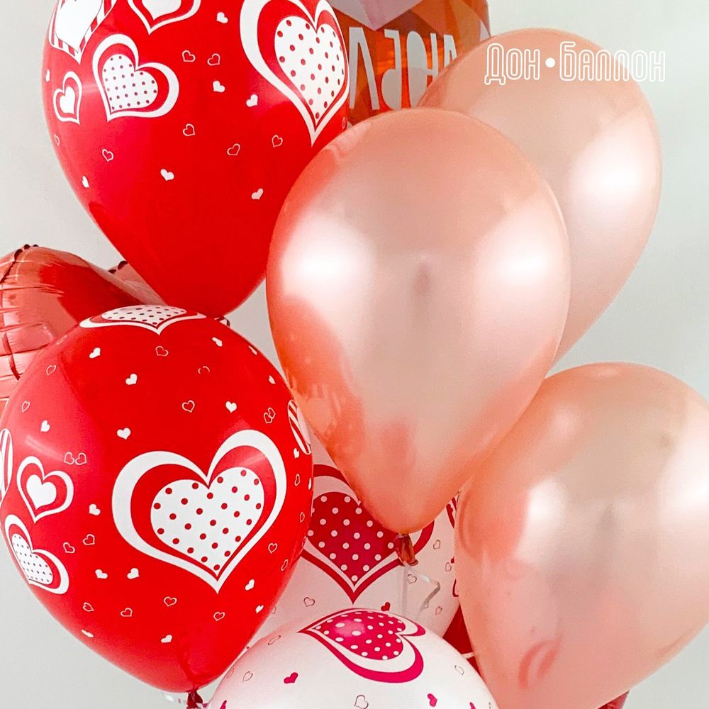 Шар (12"/30 см) Розовое золото (568), металлик 12 шт.