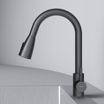 Смеситель для кухни с вытягивающимся изливом, черный AM.PM X-Joy S F85B07522