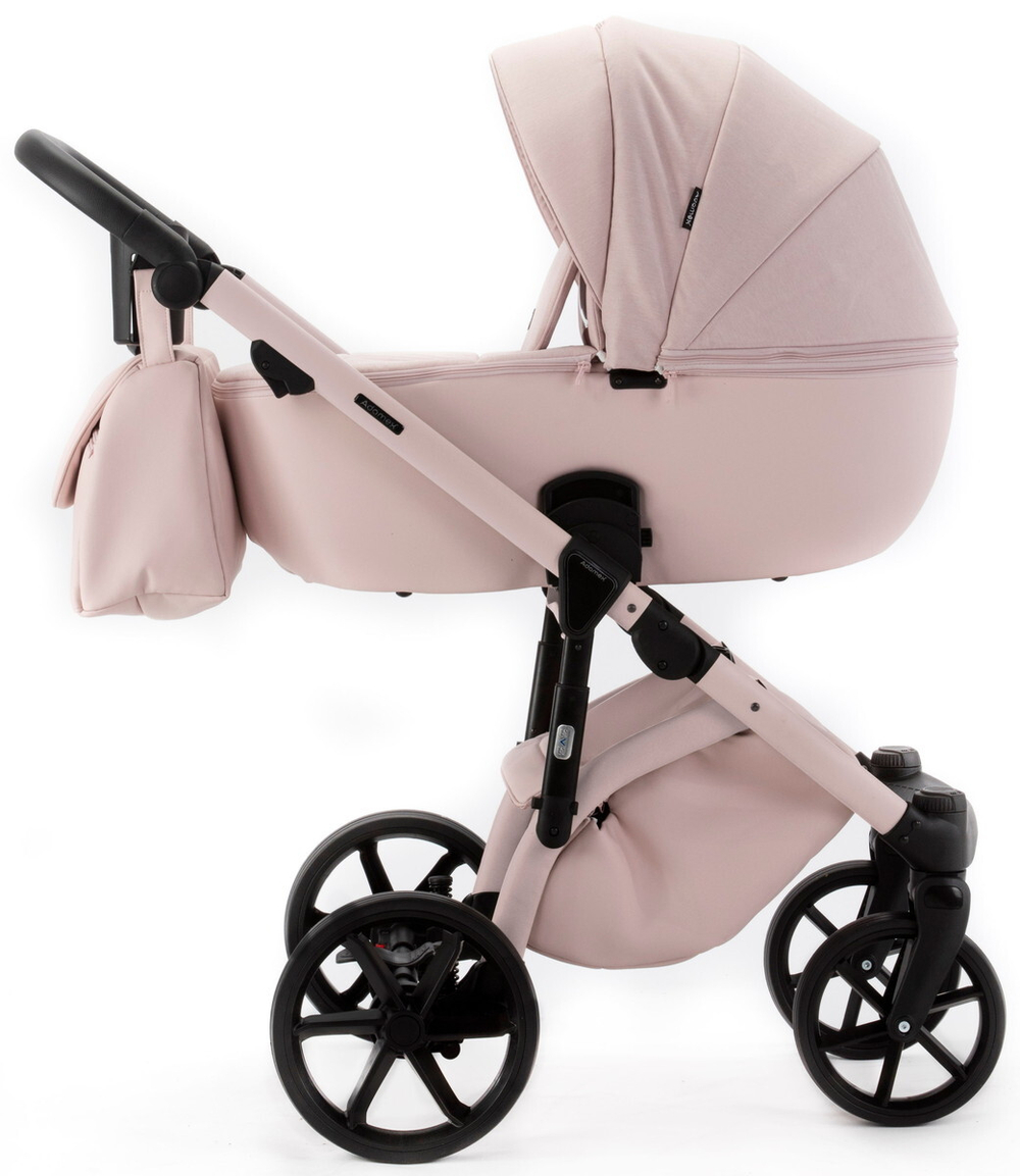 Детская коляска Adamex Nola Natura 2 в 1 N-2-ROSE (СВ.РОЗОВ + СВ.РОЗОВ.КОЖА)