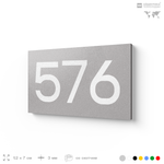 Номер на дверь 576, табличка на дверь для офиса, квартиры, кабинета, аудитории, склада, серая 120х70 мм, Айдентика Технолоджи