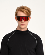 Спортивные очки GOG Hervor / Matt Cristal Black/Copper / Reflex Black-Red