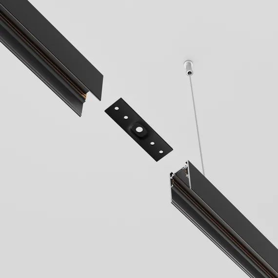 Коннектор прямой Exility накладной черный Technical tra034c-21b