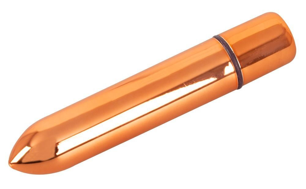 Золотистая перезаряжаемая вибропуля Skyn Thrill