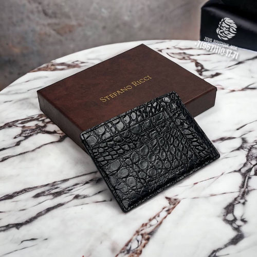 Картхолдер Stefano Ricci из кожи крокодила