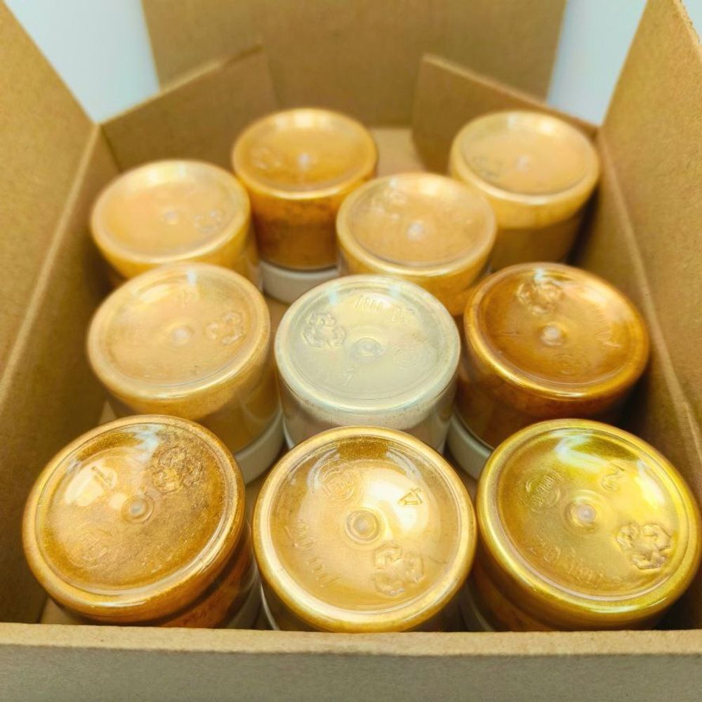 Набор Золото MixSomi 10 - перламутровые пигменты красители для мыловарения, для бомбочек для ванн, для изготовления свечей