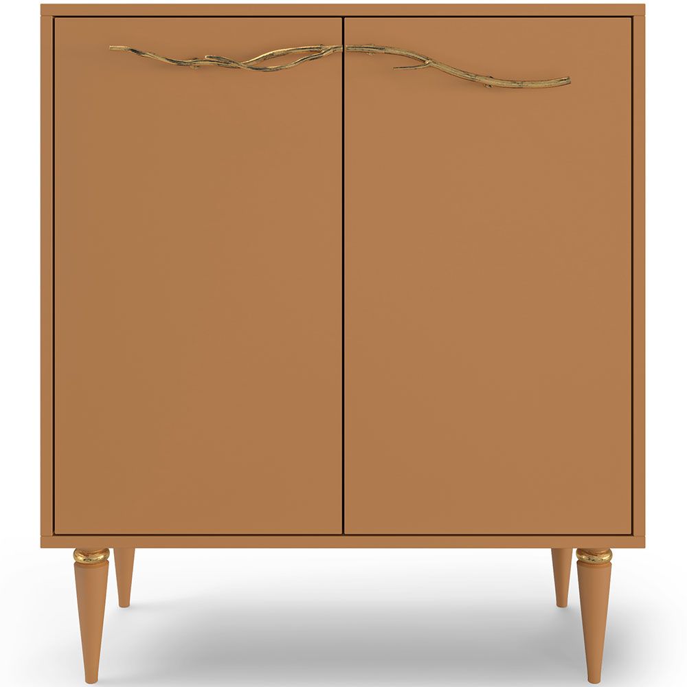 Комод Арт Колор matte Классик Голд с 2 полками Томленый оранжевый матовый