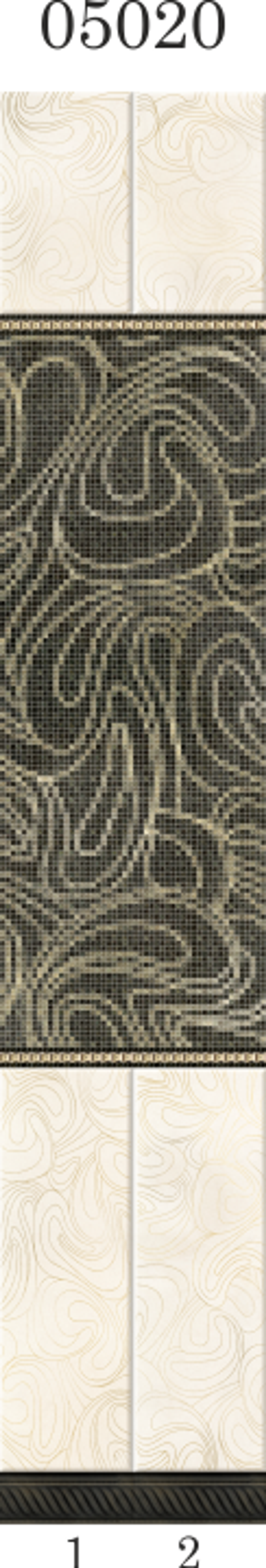 Панель ПВХ фотопечать 3D Panda Арт деко 2700х250 мм