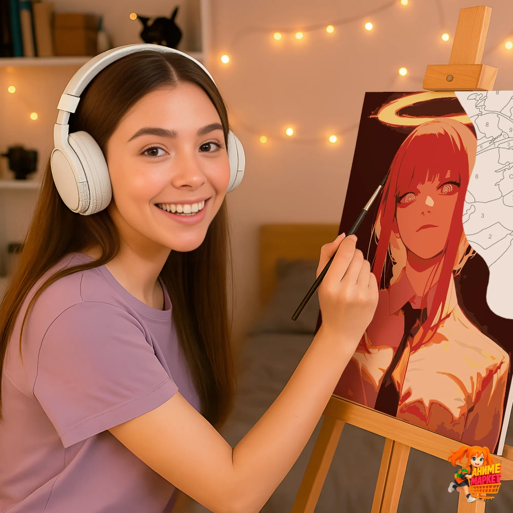 Картина по номерам Человек бензопила Макима