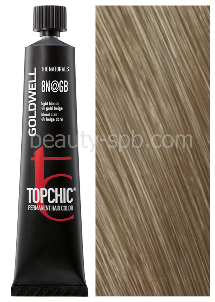 Goldwell Topchic 8N@GB светлый блонд с золотисто-бежевым сиянием 60 мл