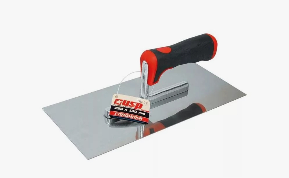 05172 Гладилка плоская 280х130мм нерж.сталь 2-х комп.ручка