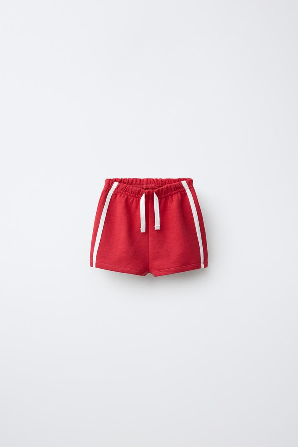 ZARA ШОРТЫ-БЕРМУДЫ С ЛАМПАСАМИ, КРАСНЫЙ