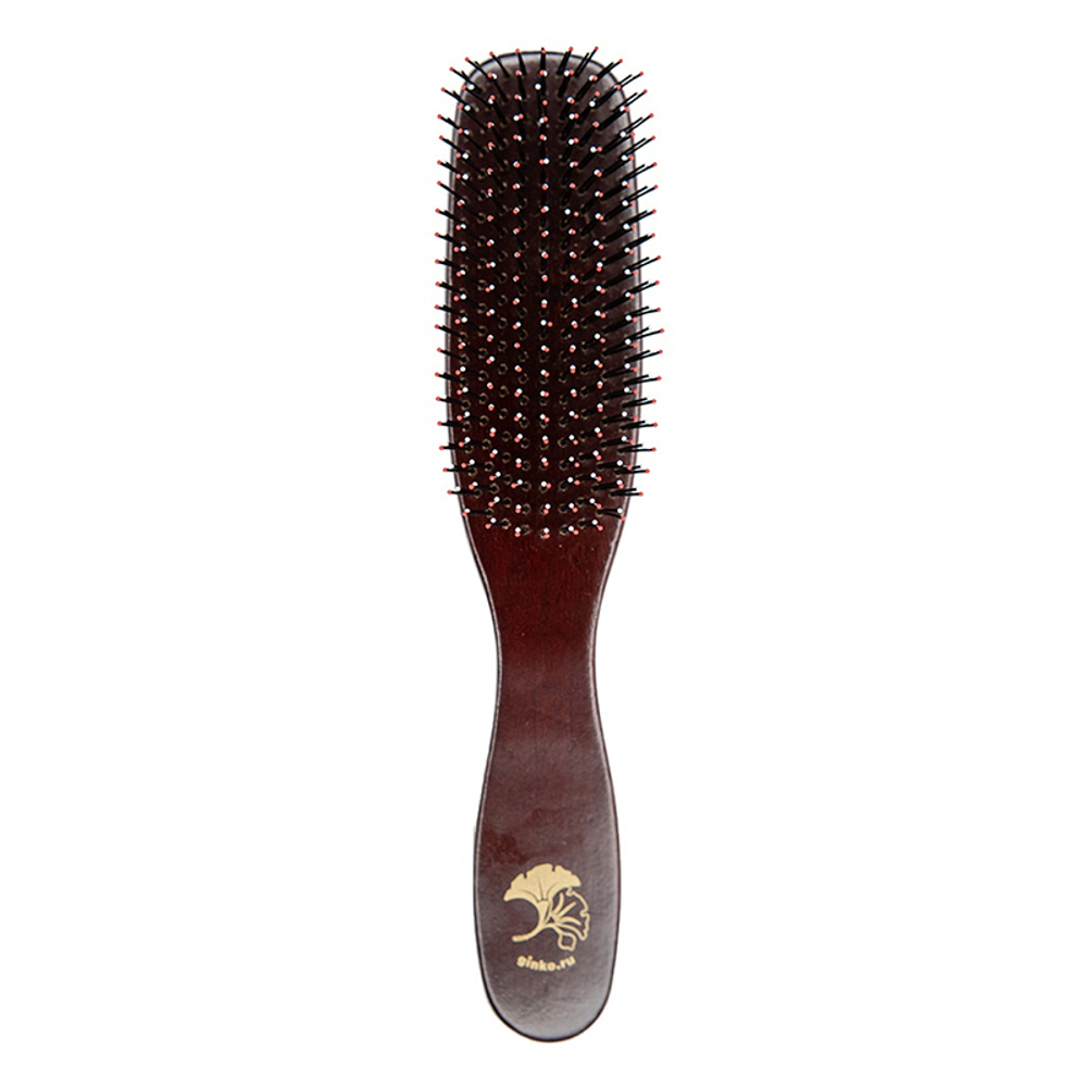 Парикмахерская щетка I Love My Hair "Барбарусса" 1901 M, деревянная вишневая