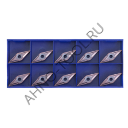 Пластина твердосплавная ISO VNMG160408-MFA APM20B AHNO по жаропроч. и нерж.стали, получистовая