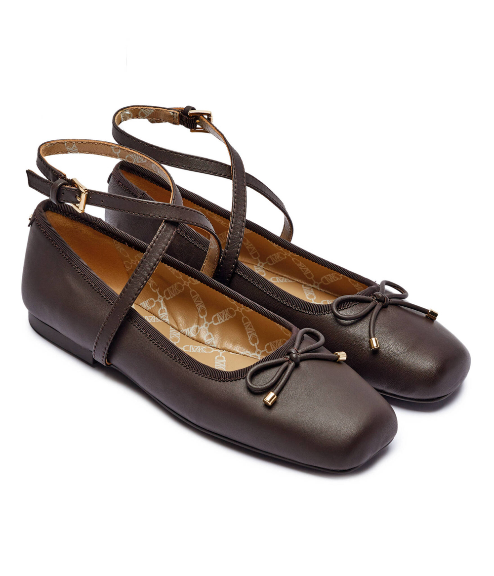 Кожаные балетки collette Michael Kors - коричневый(40T4CTFP1L)