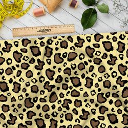 Ткань дюспо светлый контрастный леопардный принт