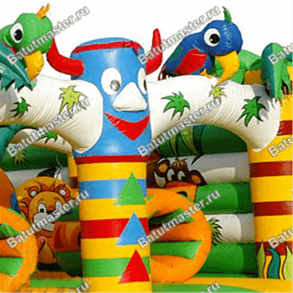 Надувная полоса препятствий «Туземцы», 7х4х2,7 м.