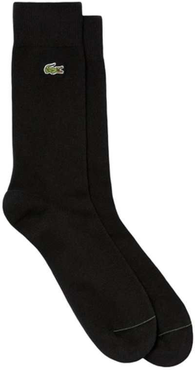 Теннисные носки Lacoste Men's Embroidered Crocodile Cotton Blend Socks 1P - Black