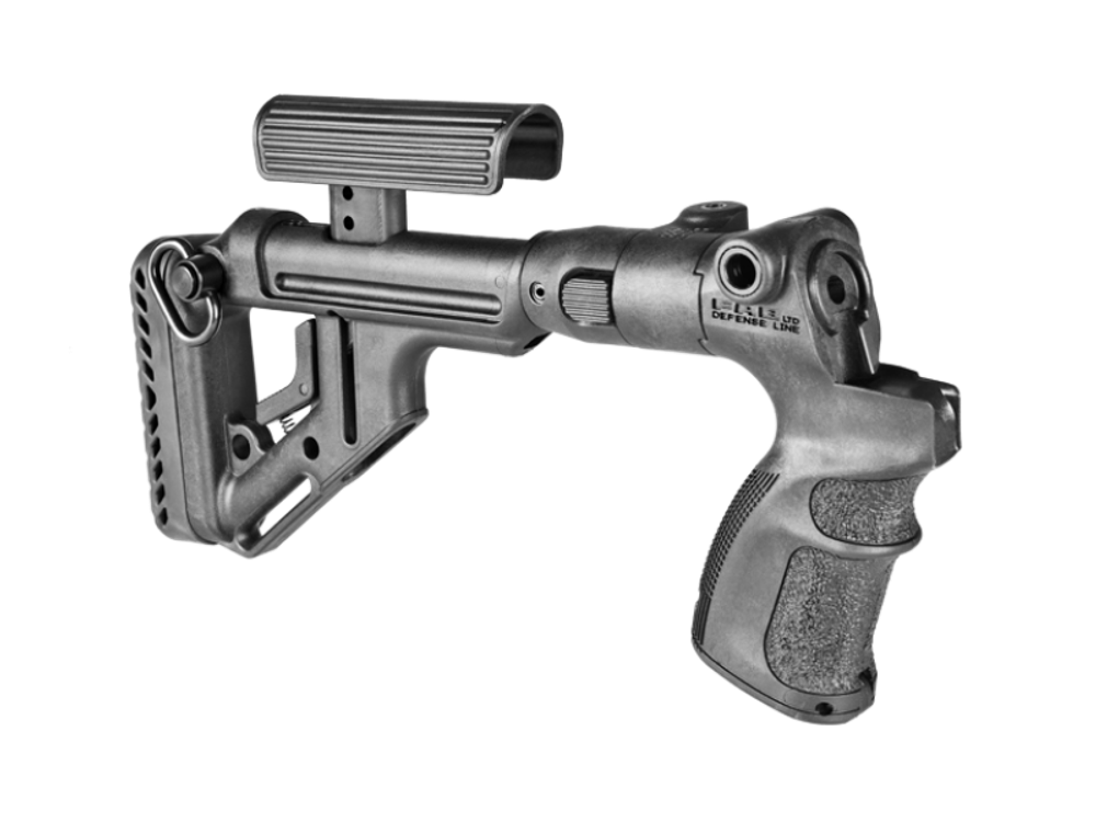 Складной приклад на Mossberg 500/590, Maverick 88, черный, FAB-Defense