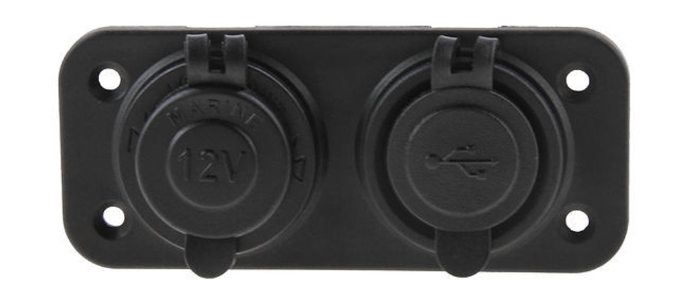 Панель с USB-разъемом 5В 3.1А и прикуривателем