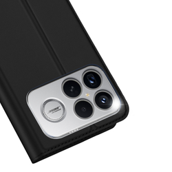 Чехол книжка из PU кожи черного цвета для Xiaomi Poco F8 Ultra и Redmi K90 Pro Max, серия Skin Pro Series от Dux Ducis