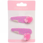 Зажимы для волос детские 2шт «Happy smile», сердечко, микс 4 цвета, 5*2см