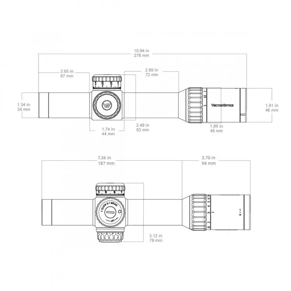 Прицел Vector Optics Continental X10 1-10х28 ED RAR-C (SCFF-62)