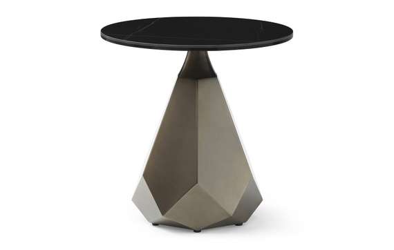 Журнальный столик Sharp Ø50х51 см, черная керамика