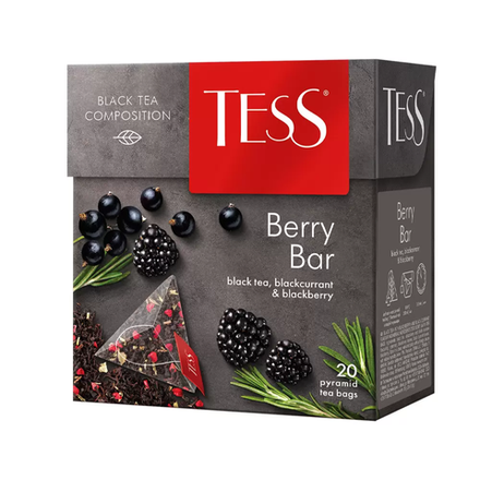 Чай черный Tess Berry Bar пирамидка 20 пакетов