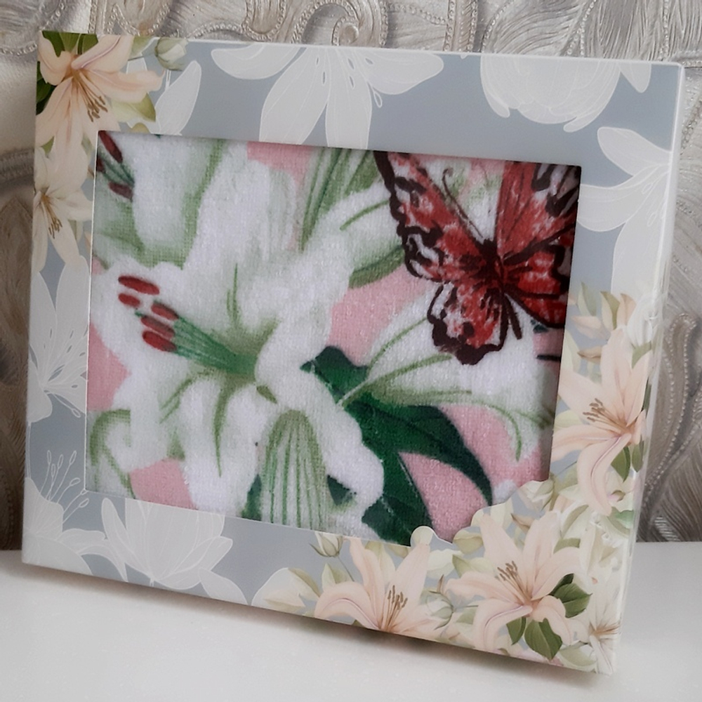 Полотенце махровое, 35*75 см, Китай, в подарочной упаковке.