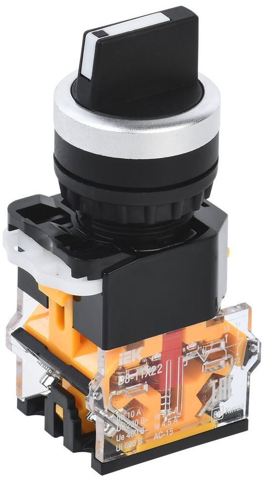 Переключатель D8-11X22 на 2 положения 1з+1р черный IEK