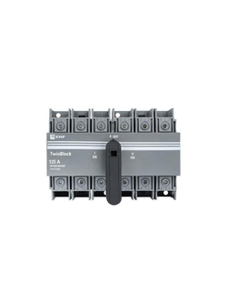 Рубильник 3п 125A реверсивный c рукояткой для прямой установки TwinBlock EKF tb-s-125-3p-rev