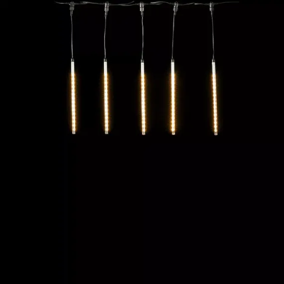 Гирлянда Тающие сосульки 5*0.3 м., 24V., 240 теплых белых LED ламп, коннектор, черный ПВХ, LTC (CCL240-10-1WW)