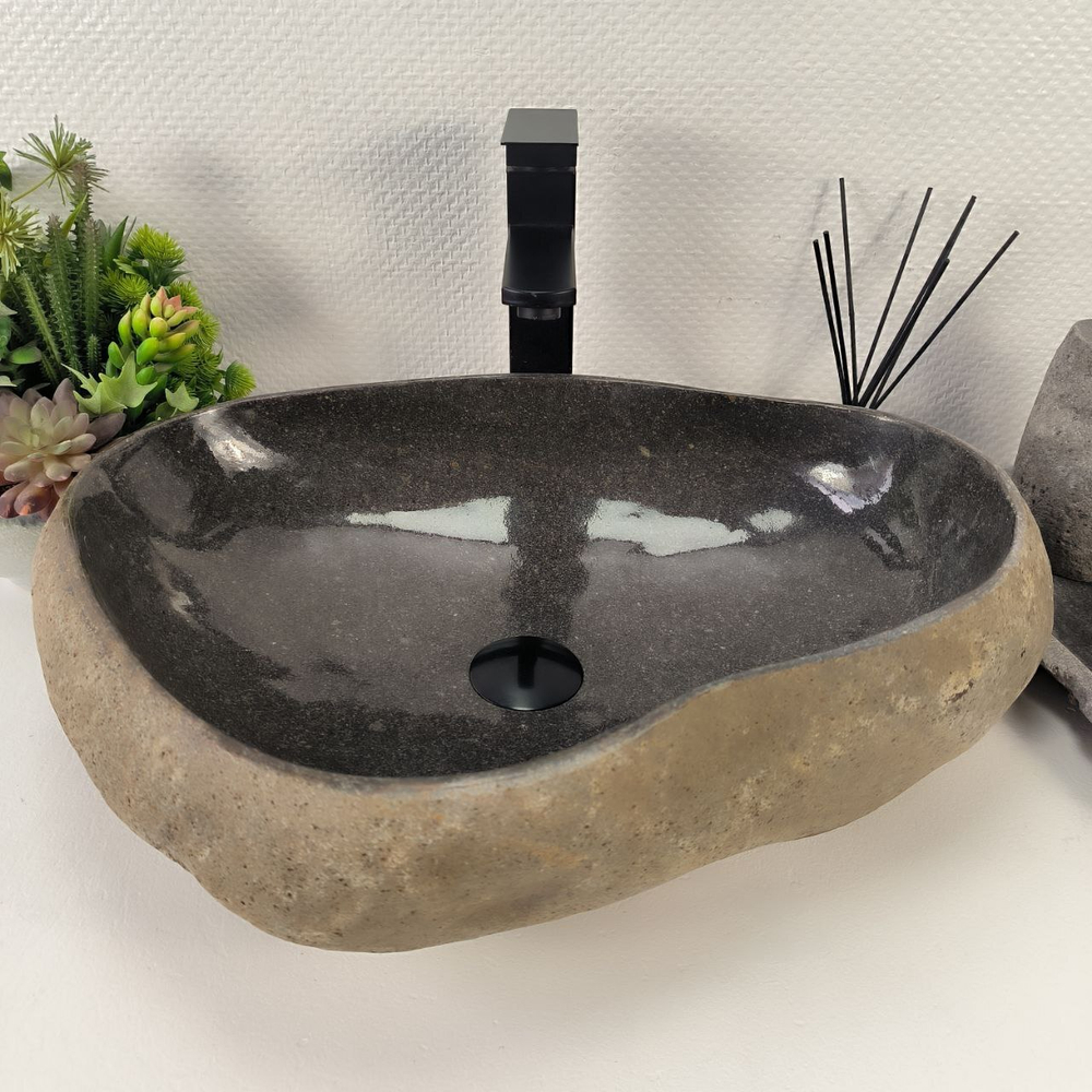 Раковина из речного камня RS-64861 55*40*15 0862