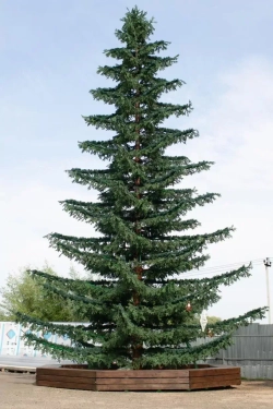 Уличная светодинамическая елка Лесная зеленая 16 м., ствольная, Литая, Green Trees (GT16LESPELED)