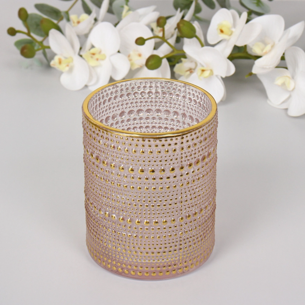 Подсвечник «Хрустальный блеск» 10*12,5 см, Розовый