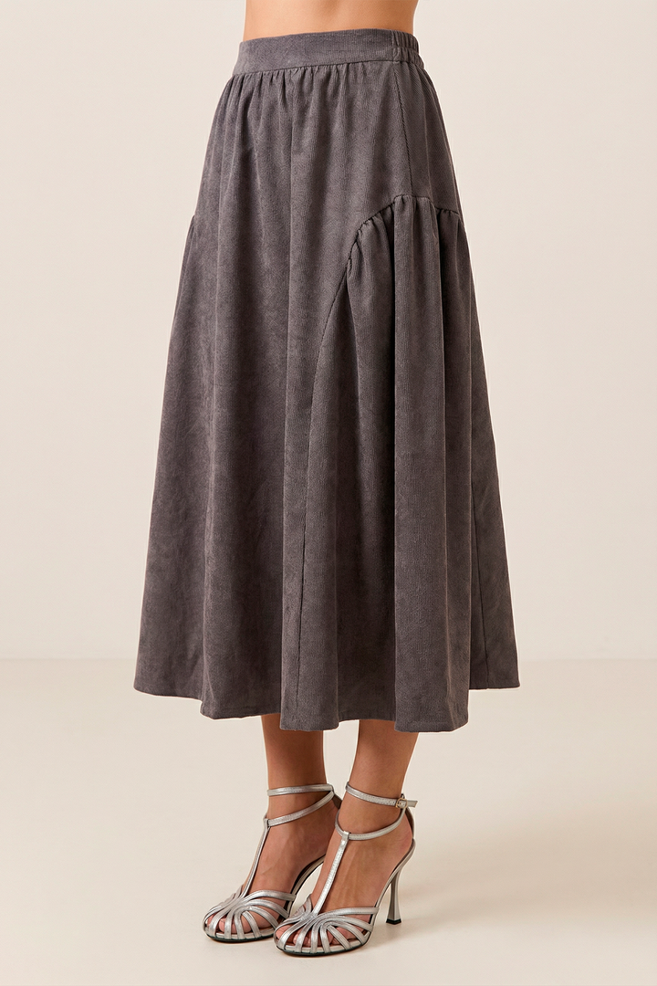 Юбка бохо вельветовая миди