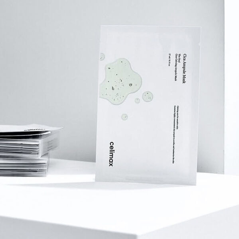 Успокаивающая тканевая маска с экстрактом центеллы Celimax The Real Cica Calming Ampoule Mask, 27мл